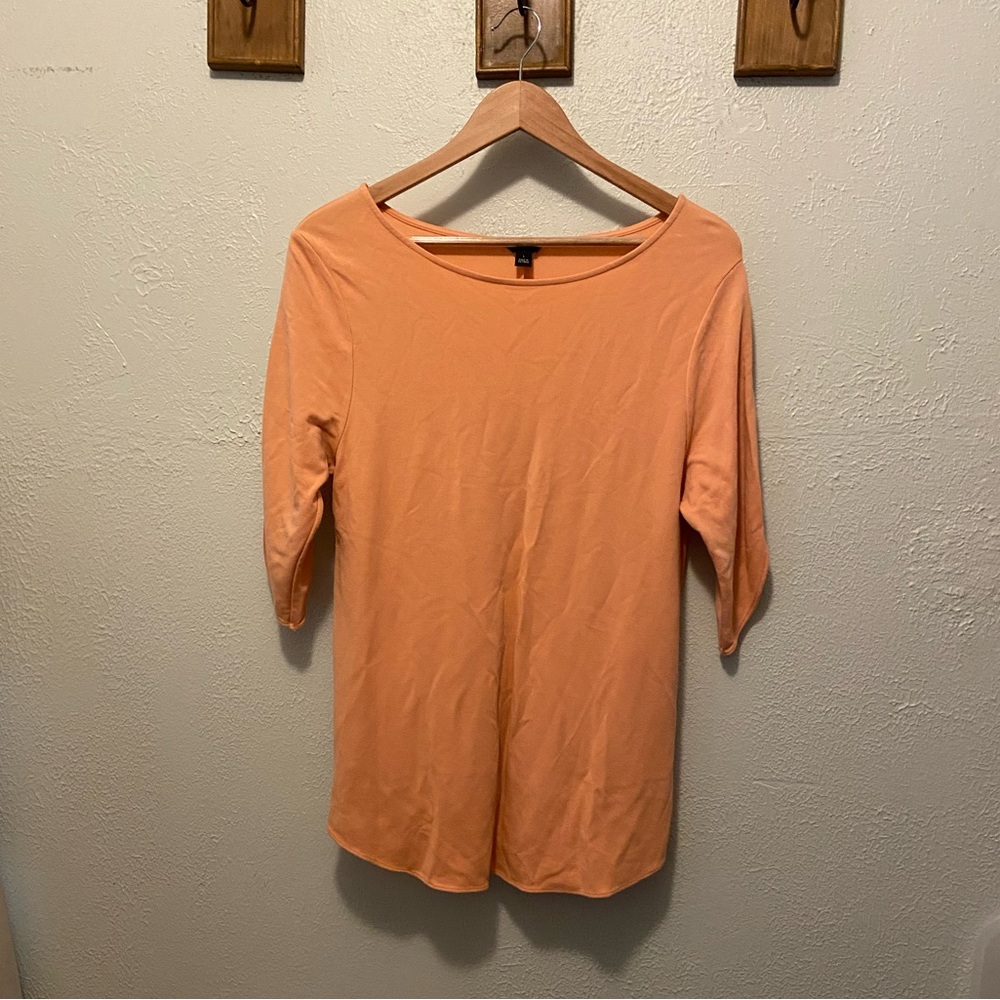 Ann Taylor Pink Fitted 3/4 Sleeve Top